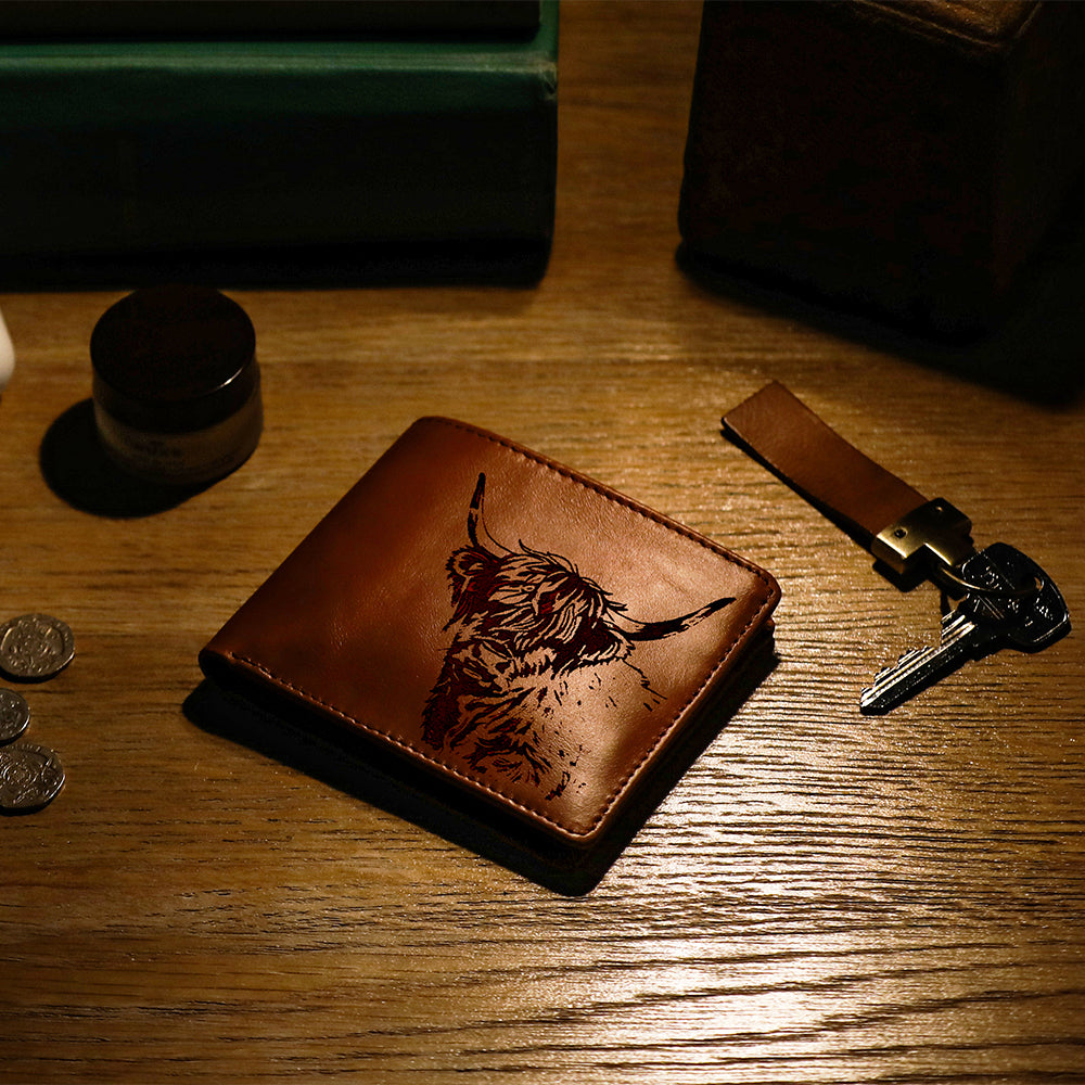 Highland Cow Leather Wallet