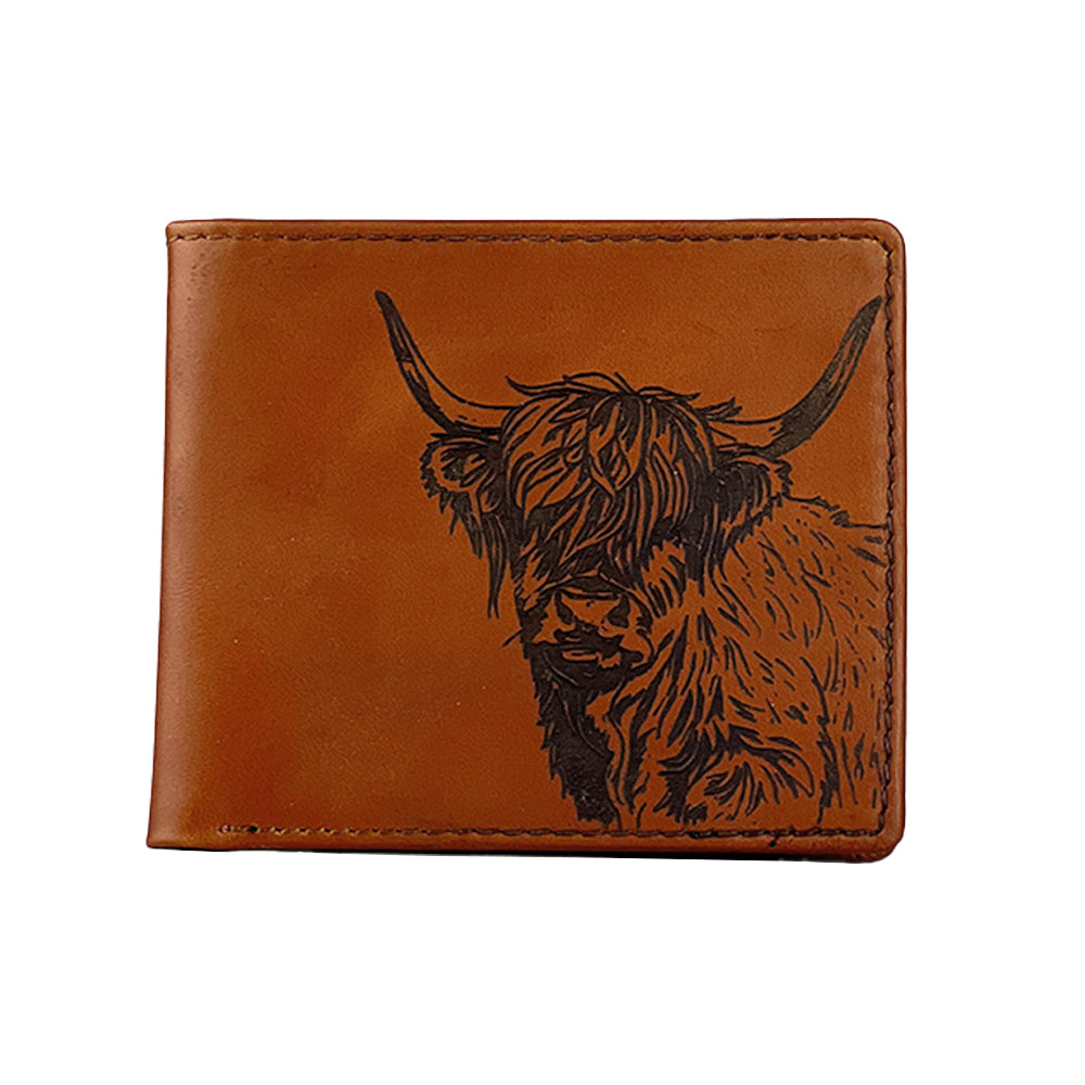 Highland Cow Leather Wallet