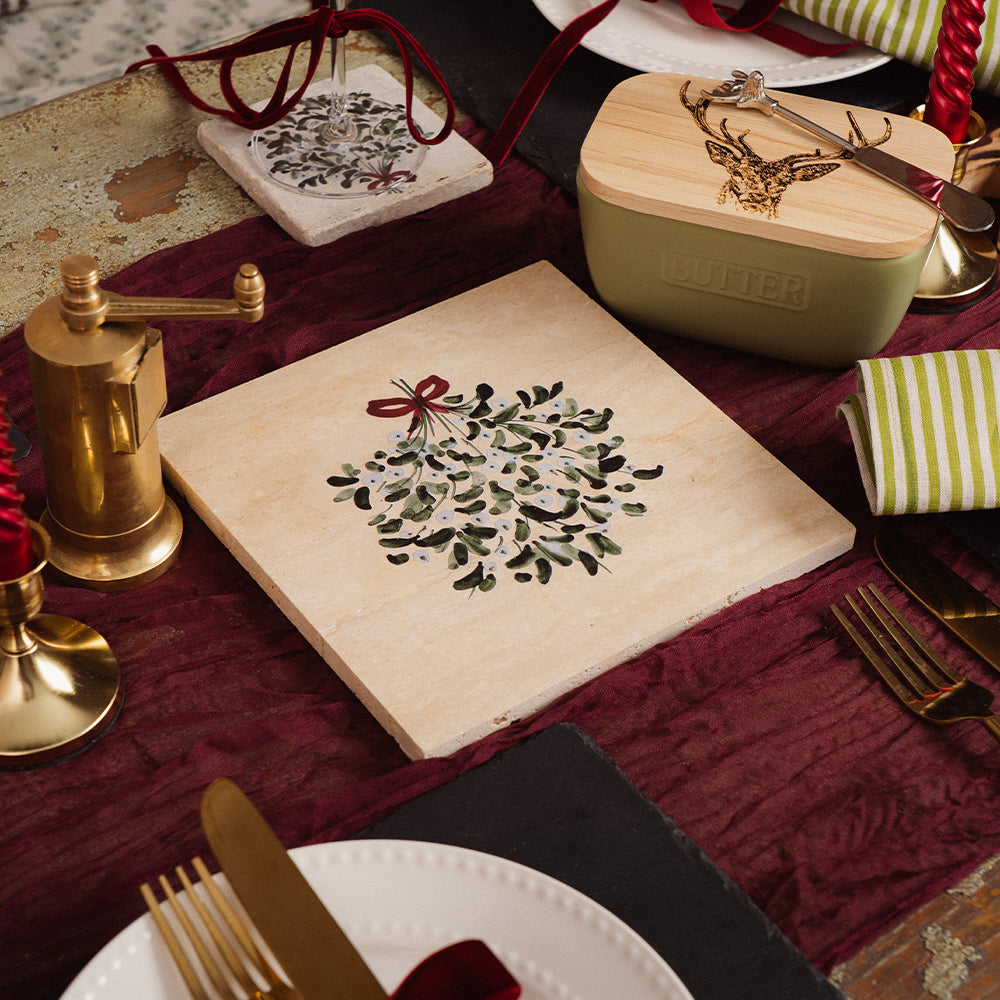 Mistletoe Stone Coaster