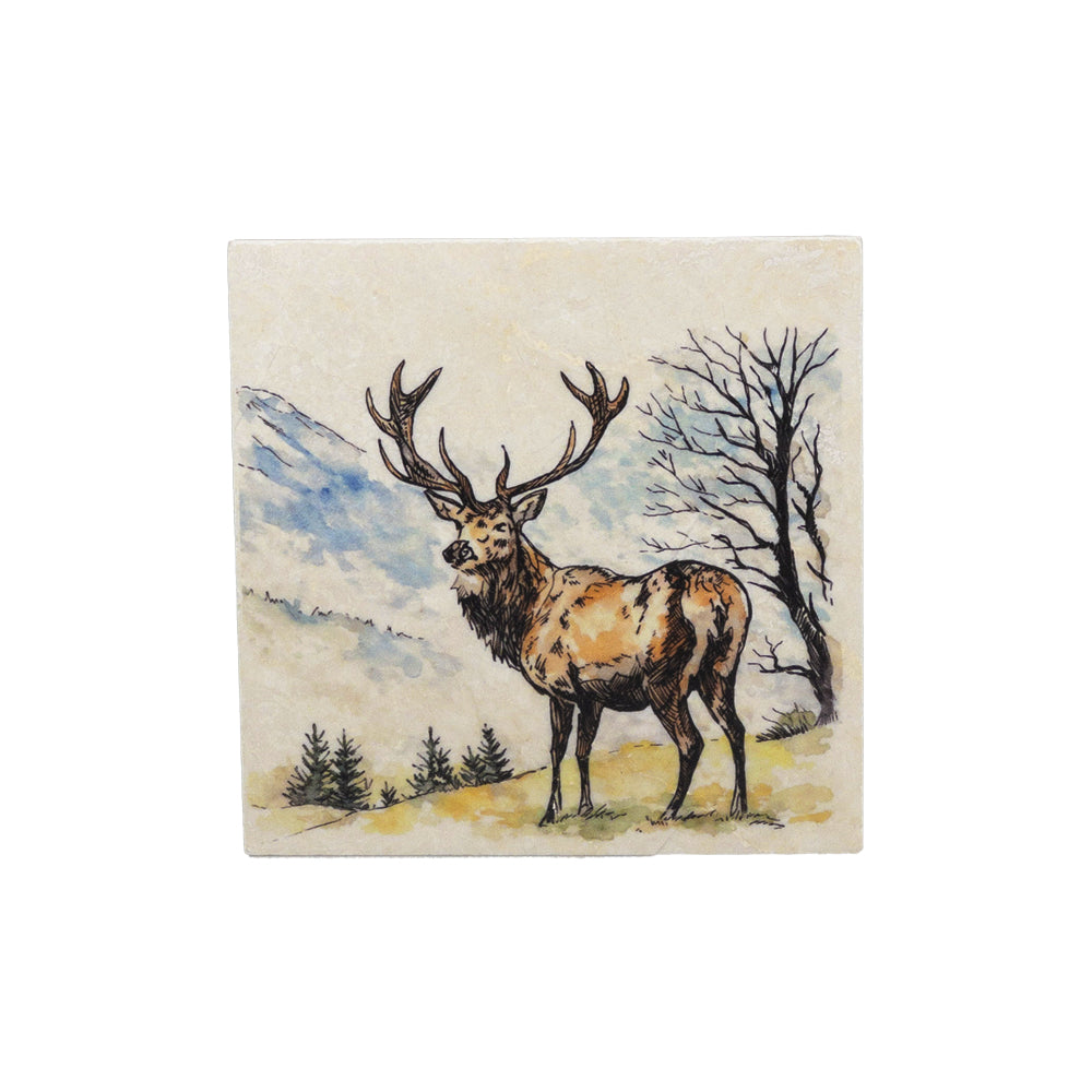 Scenic Stag Stone Pot Stand