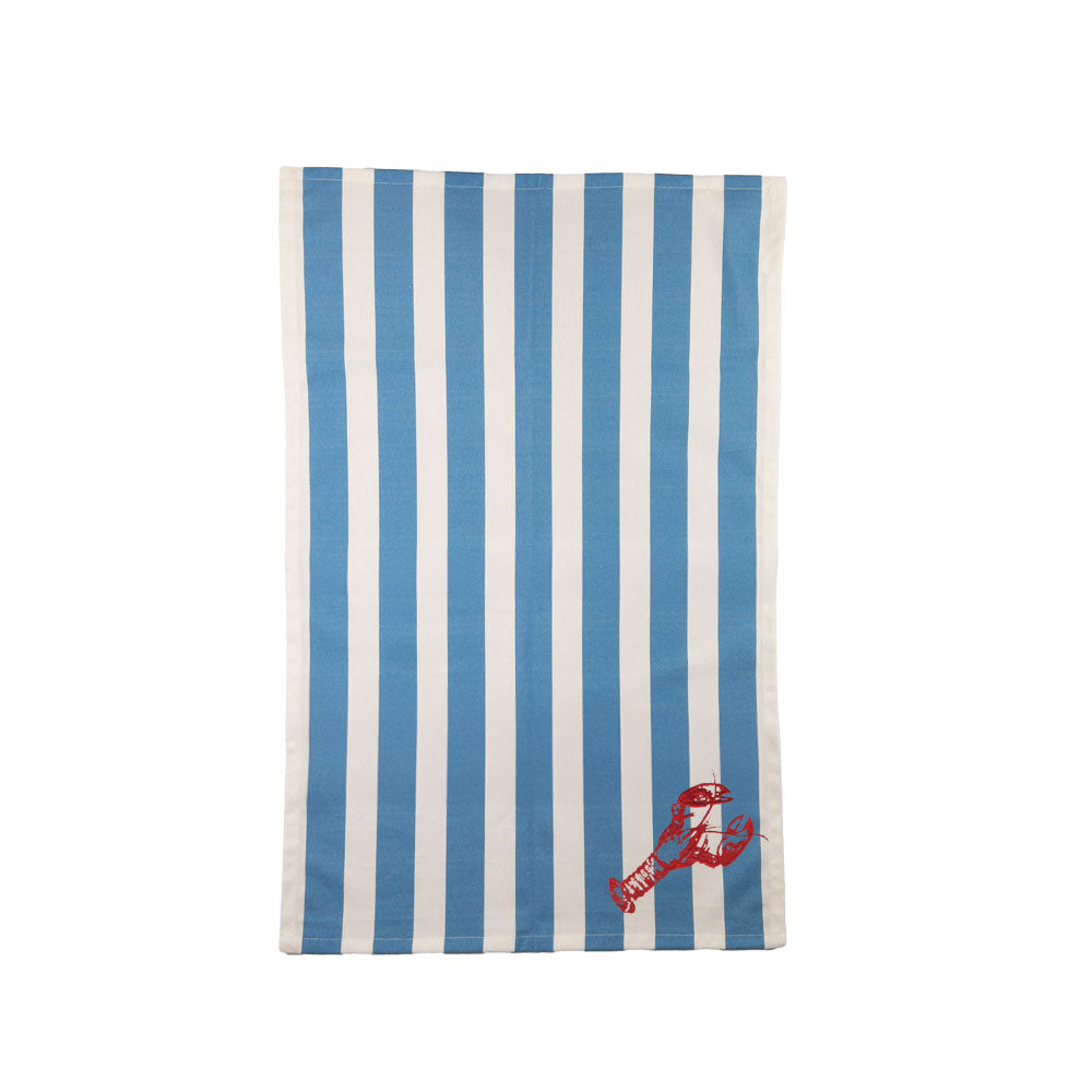 Blue Stripe Lobster Cotton Tea Towel