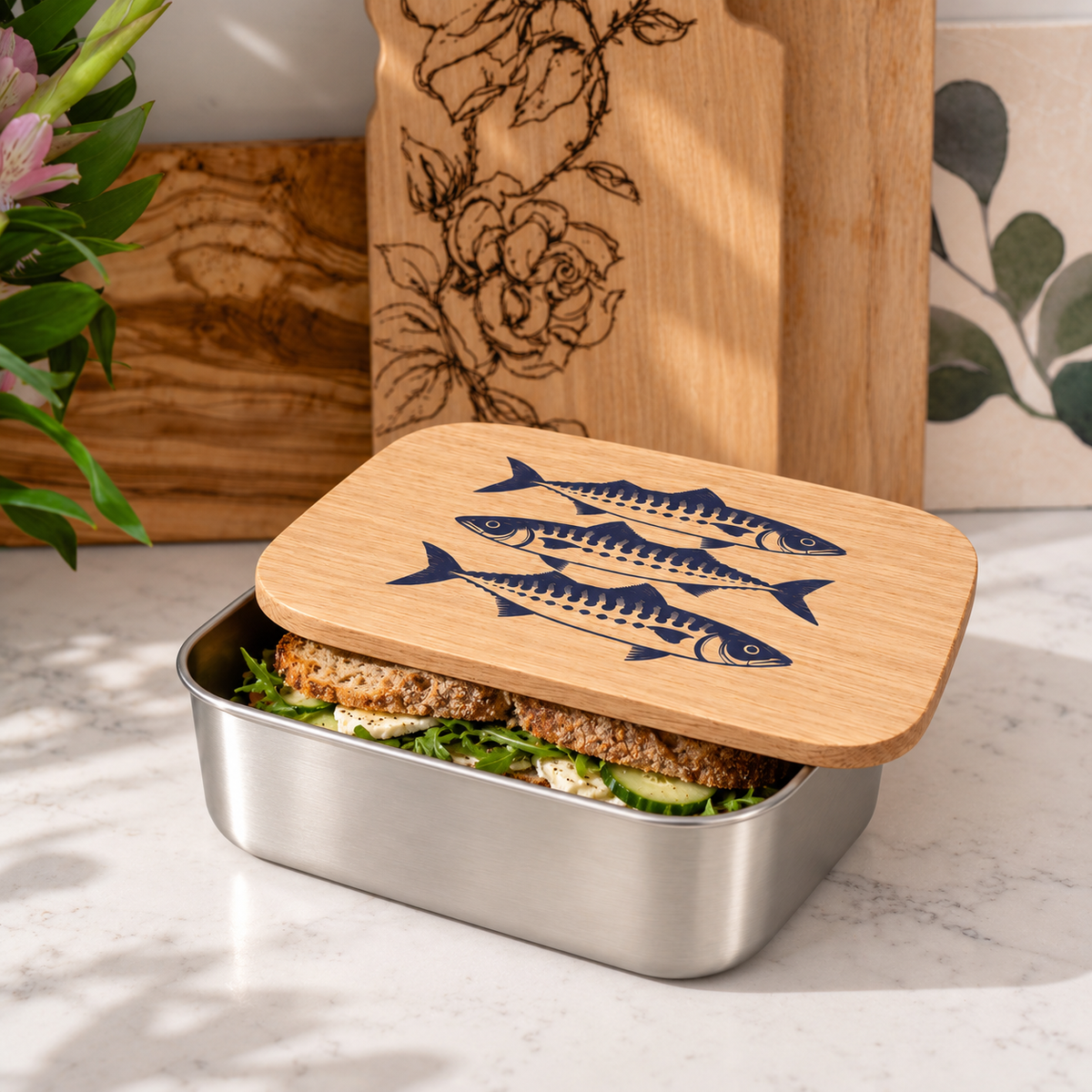 Lunch Box - Blue Mackerel