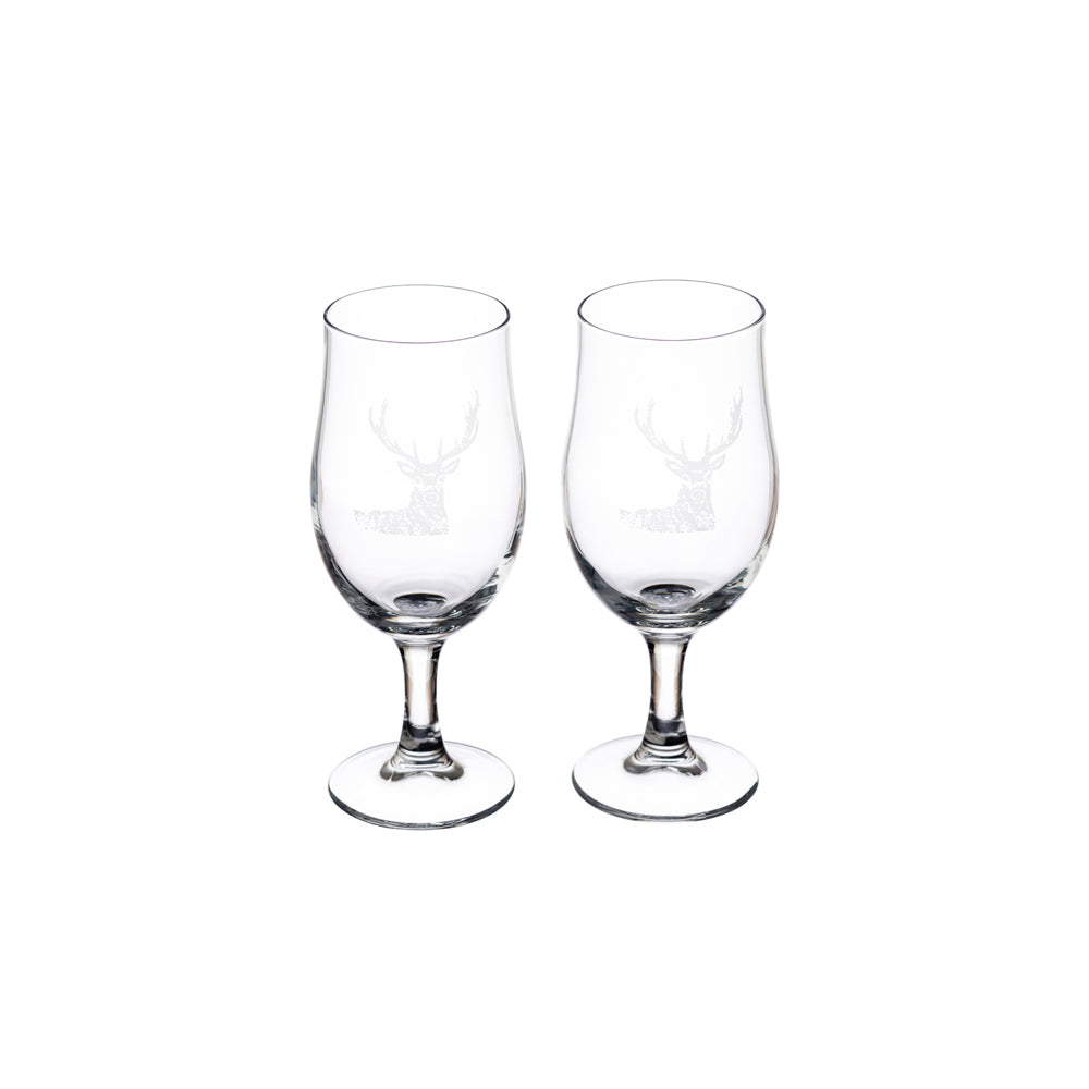 Stag Craft Beer Glasses - Set of 2