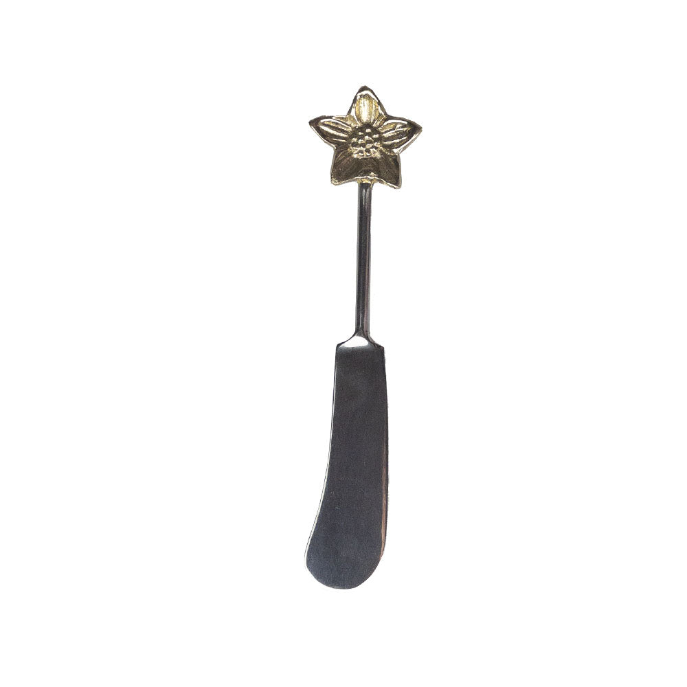 Gold Flower Butter Knife