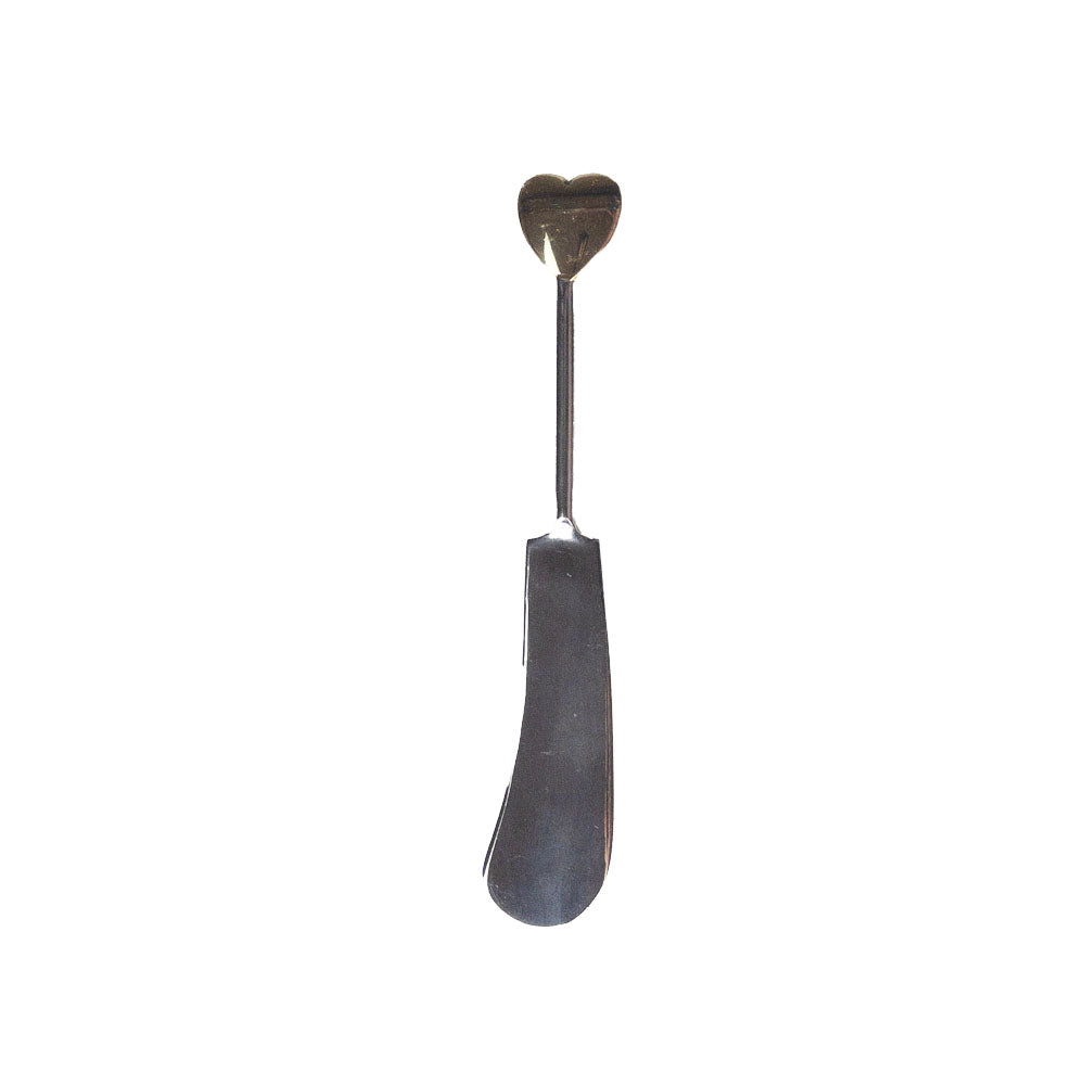 Gold Heart Butter Knife