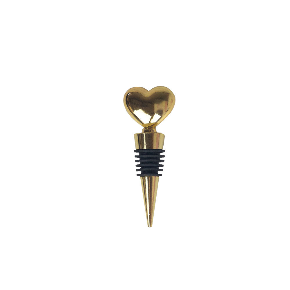 Gold Heart Bottle Stopper