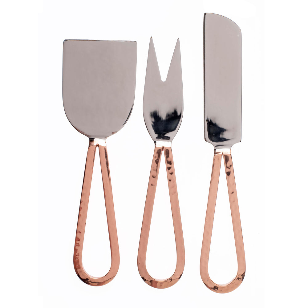 Copper Cheese Knives - Set of 3