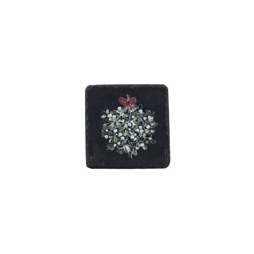 Mistletoe Slate Coaster