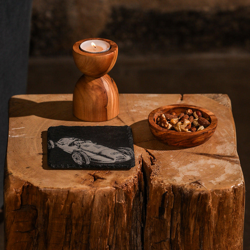 Vintage Racing Car Single Slate Coaster