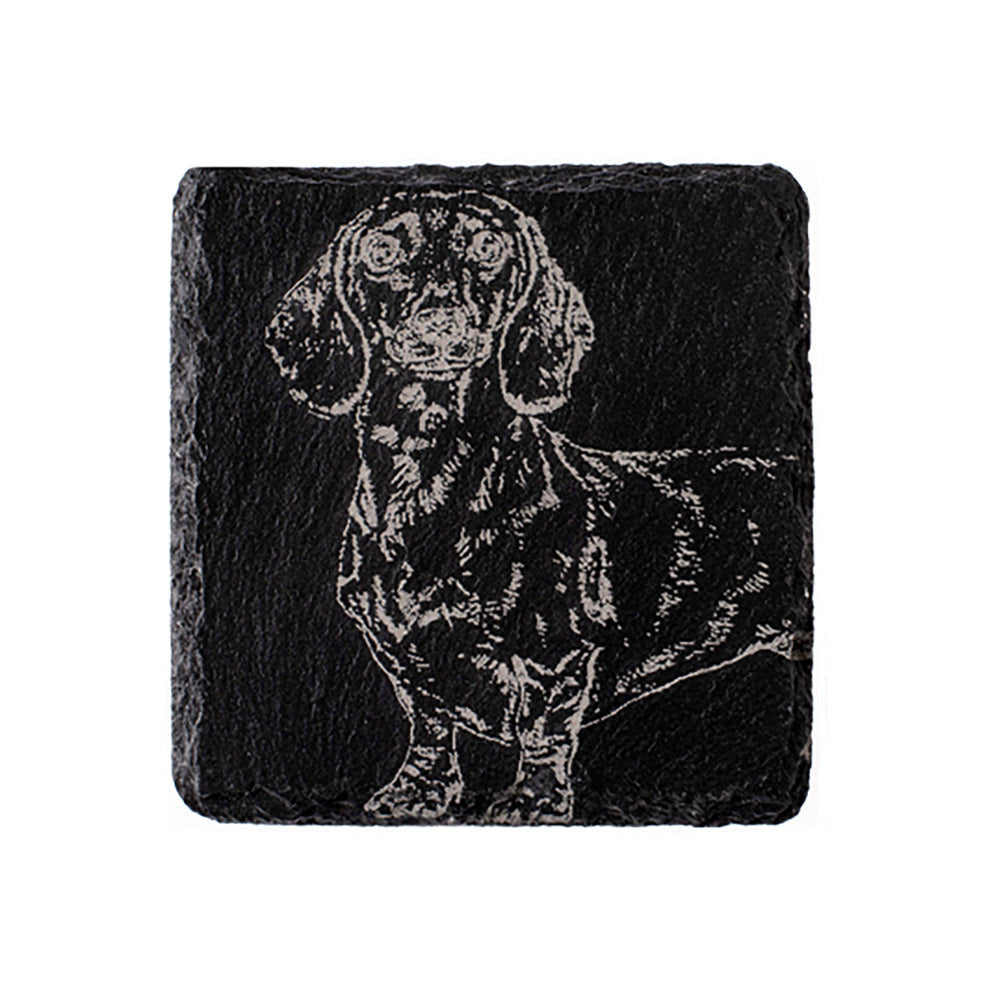 Dachshund Single Slate Coaster