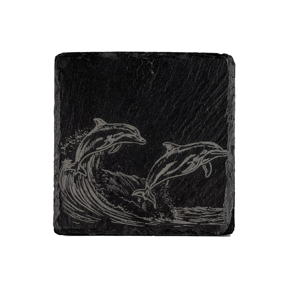 Dolphin Single Slate Coaster