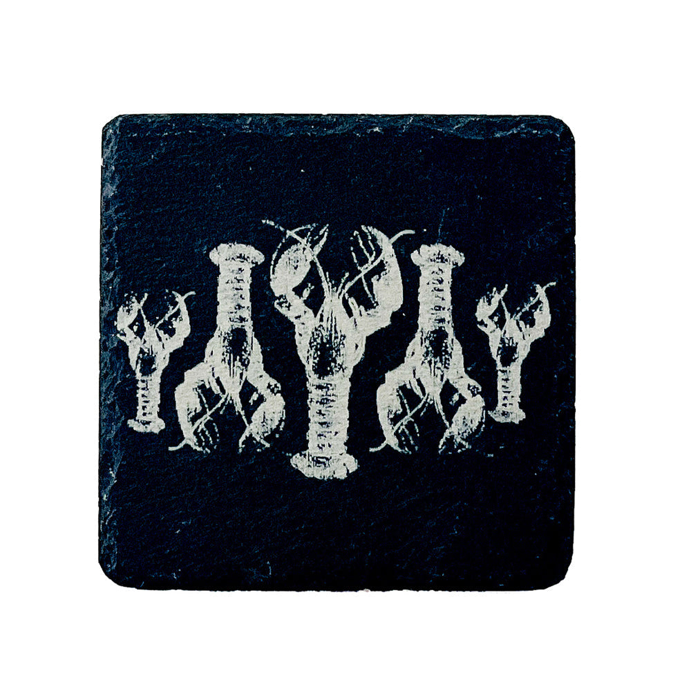 Lobster Repeat Single Slate Coaster