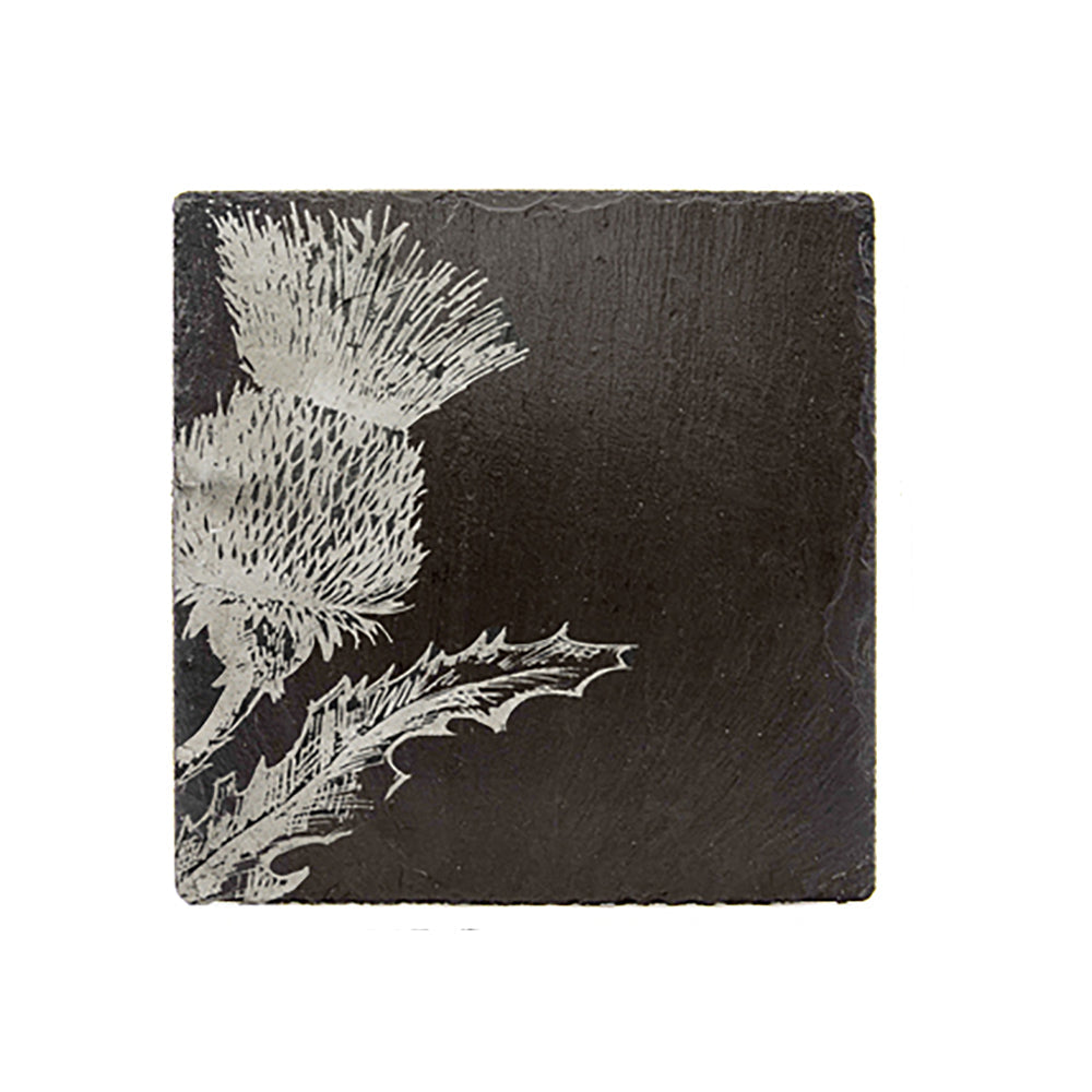 Thistle Single Slate Coaster