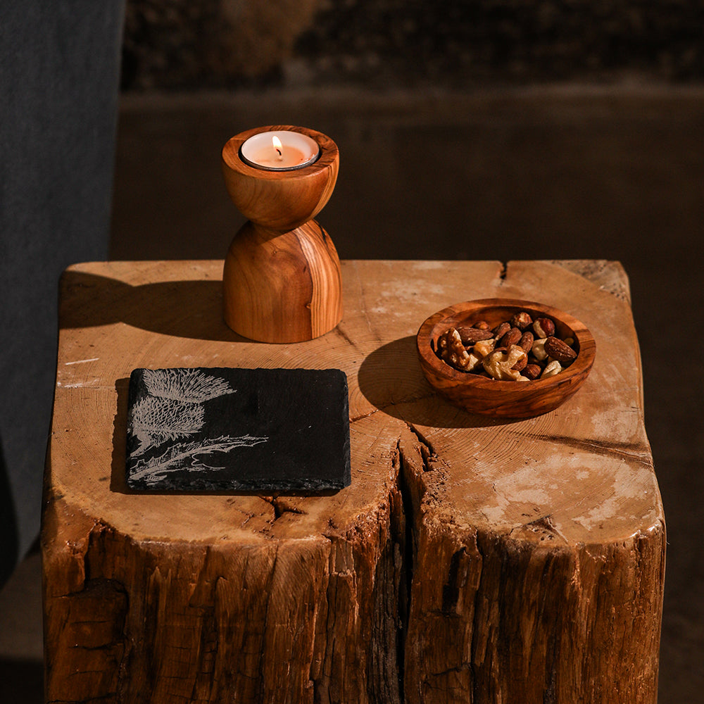 Thistle Single Slate Coaster