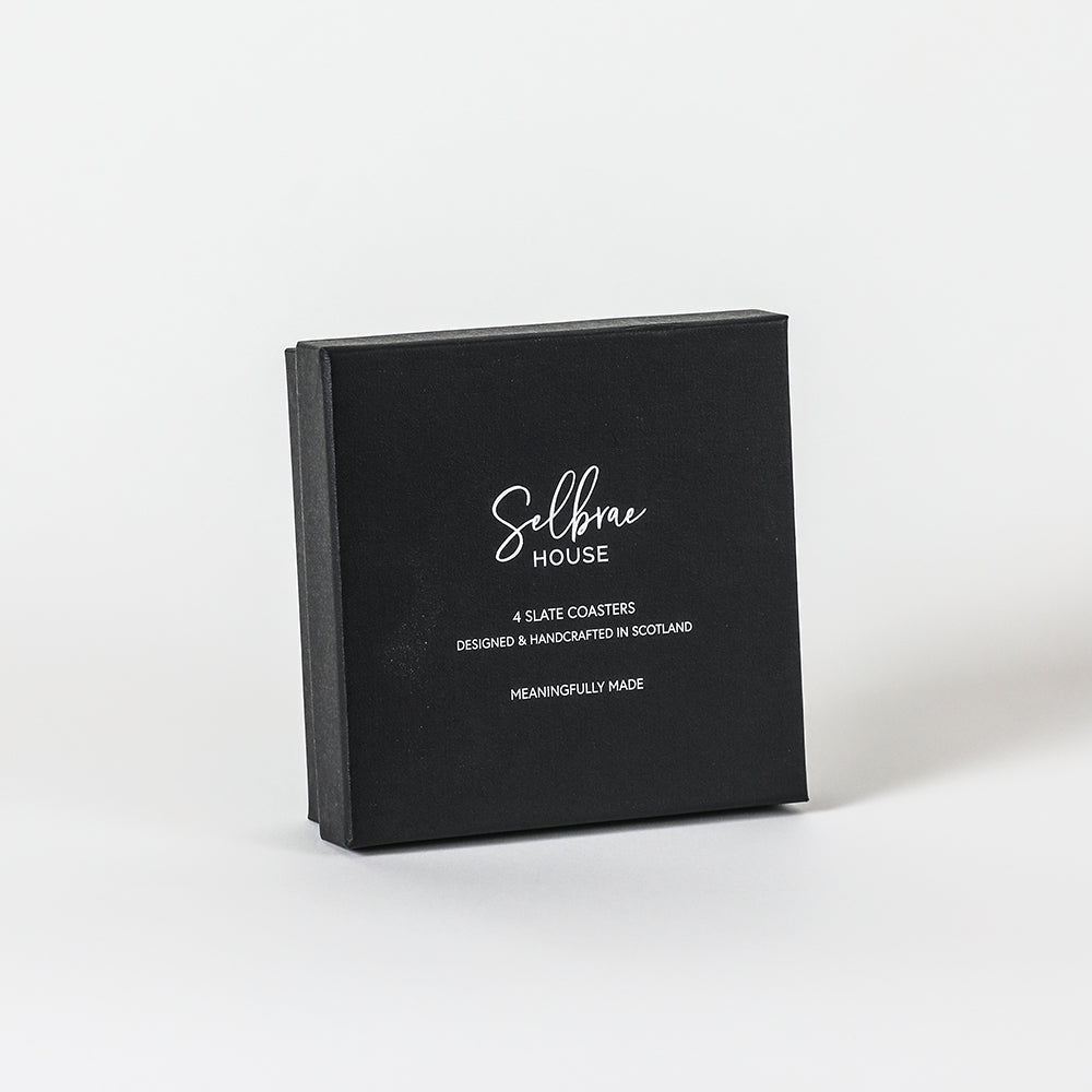 Square Slate Coasters - Set of 4