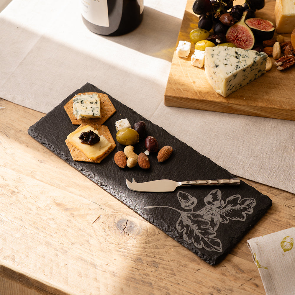 Autumn Acorns Mini Slate Cheese Board & Knife Set