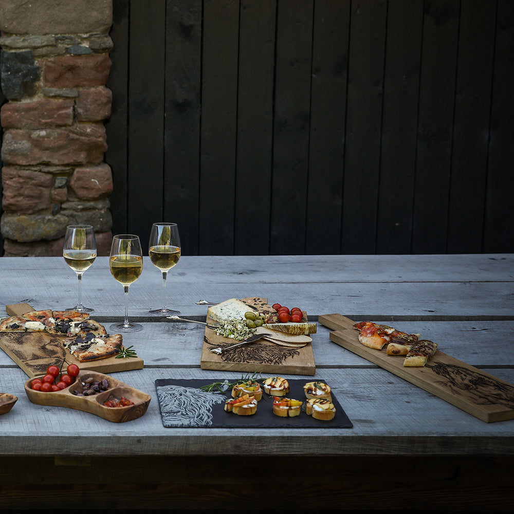 Highland Cow Slate Cheese Board
