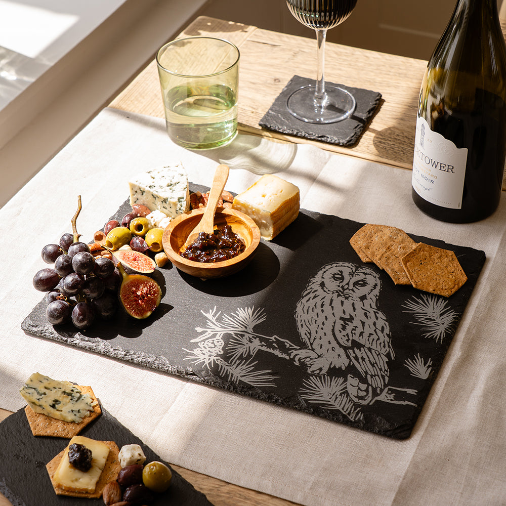 Tawny Owl Slate Cheese Board