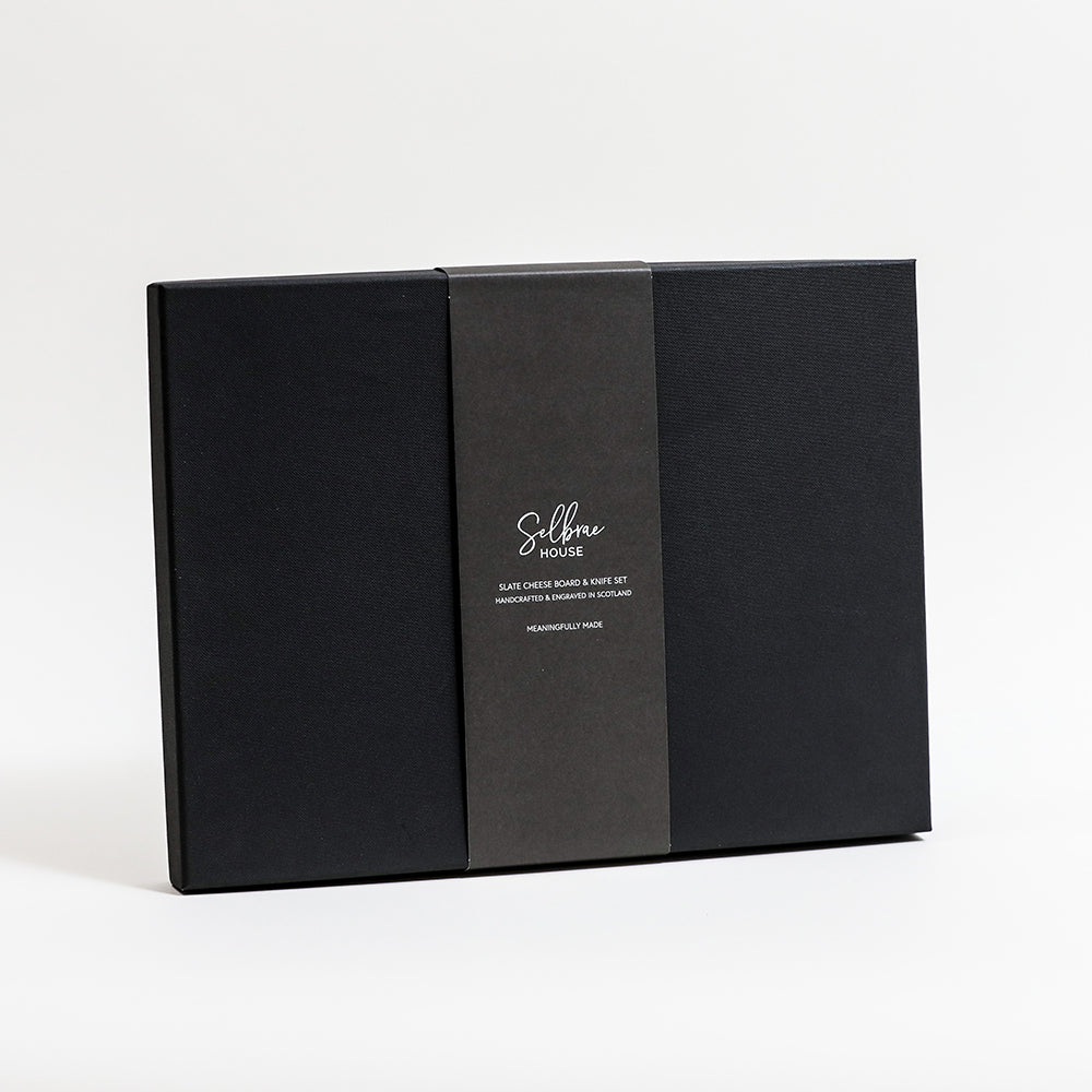 Highland Cow Slate Cheese Board & Knife Set