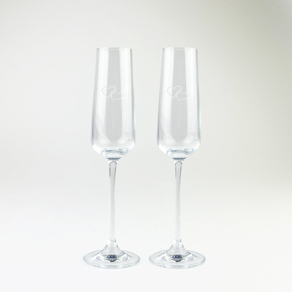 Heart Champagne Flutes - Set of 2