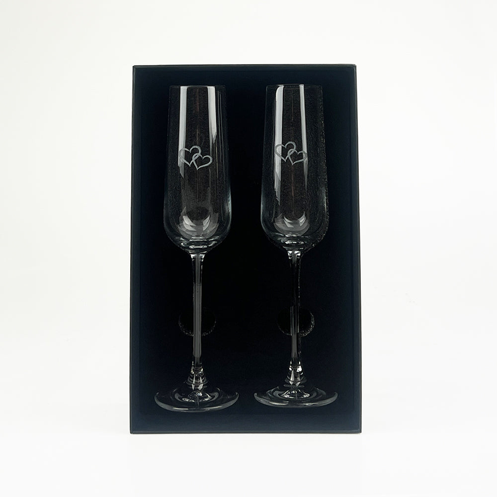 Heart Champagne Flutes - Set of 2