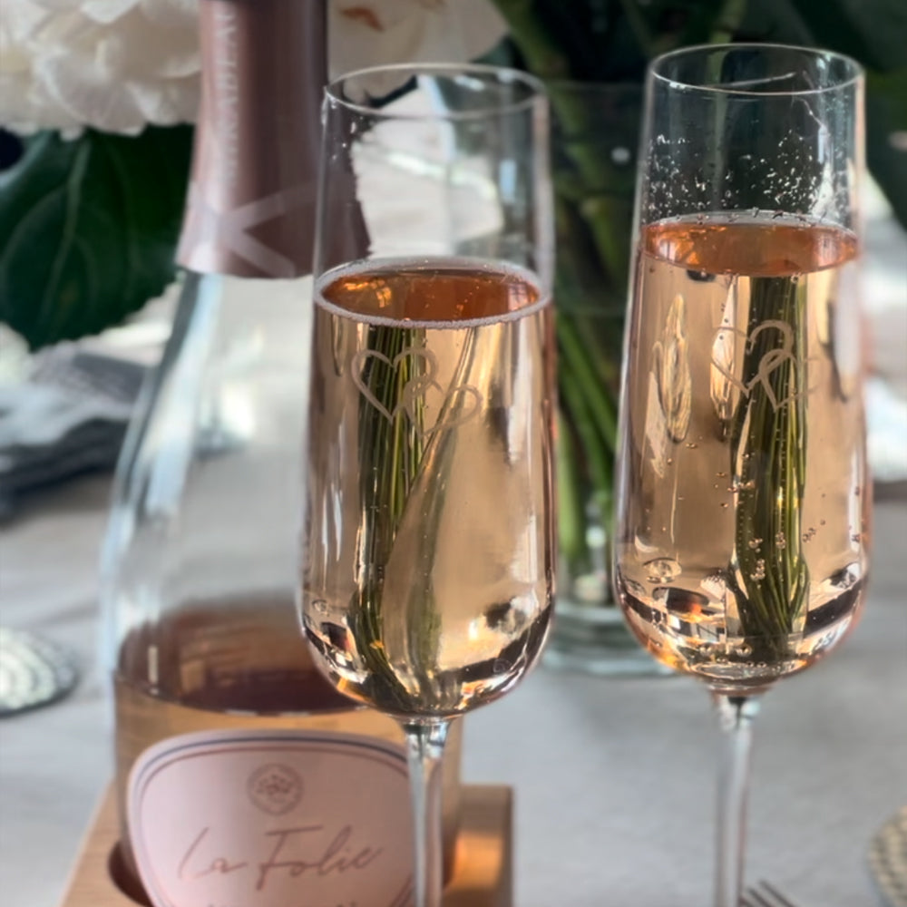 Heart Champagne Flutes - Set of 2