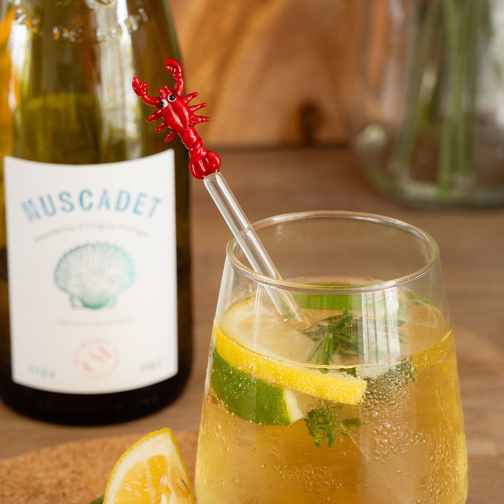 Lobster Glass Drinks Stirrer