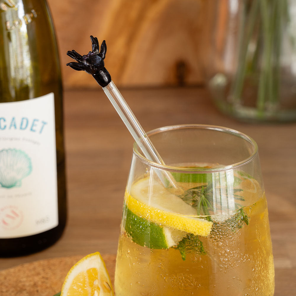 Stag Glass Drinks Stirrer