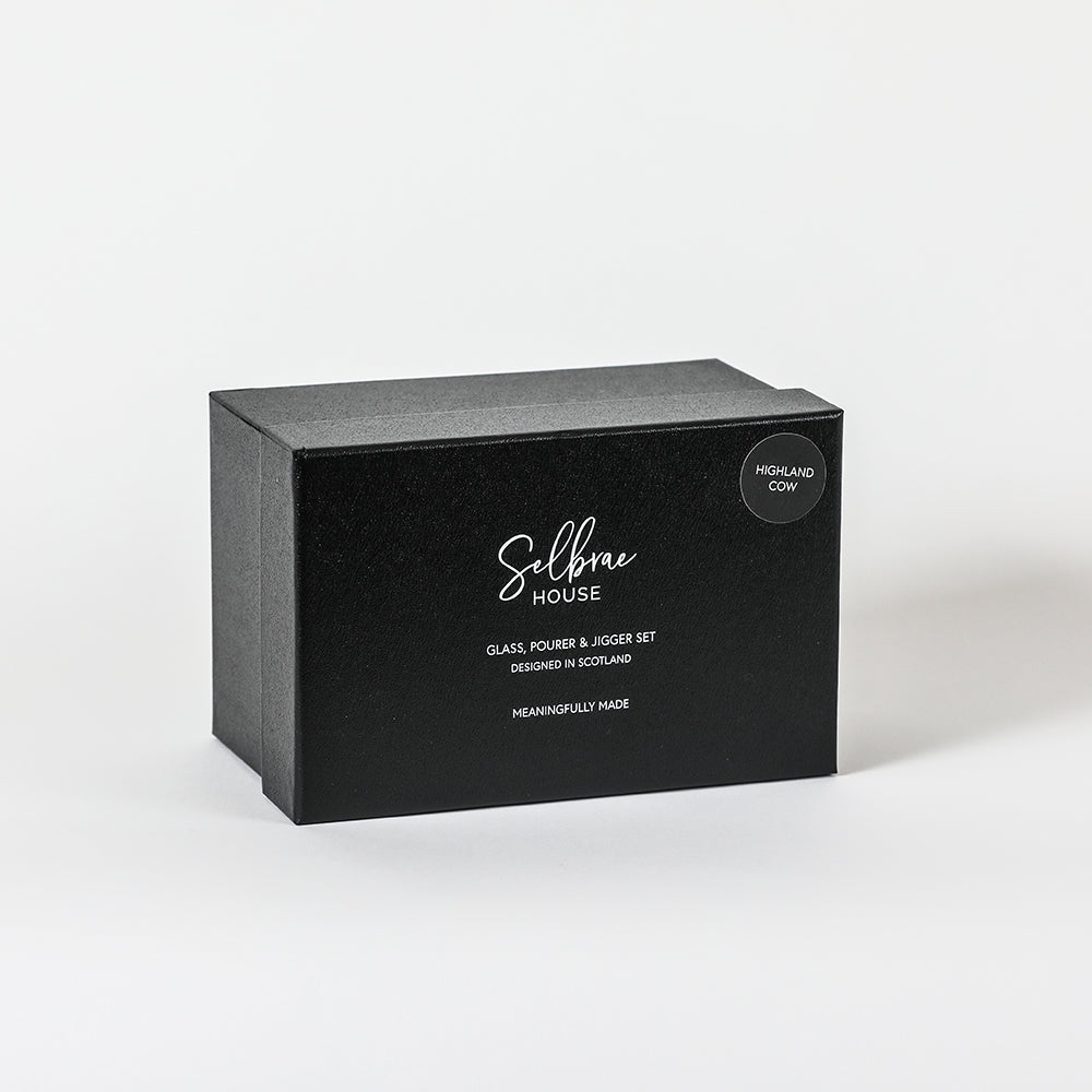 Highland Cow Glass, Pourer & Jigger Set