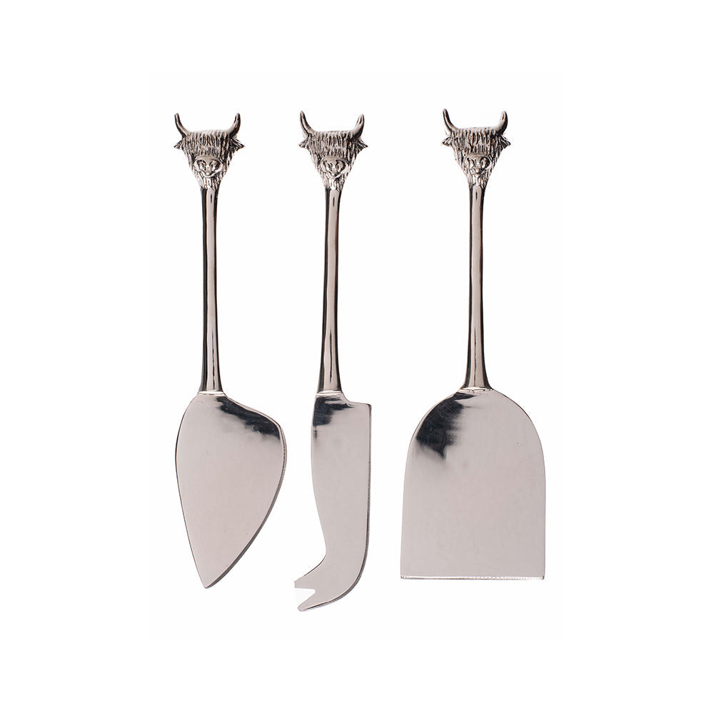 Highland Cow Cheese Knives - Set of 3