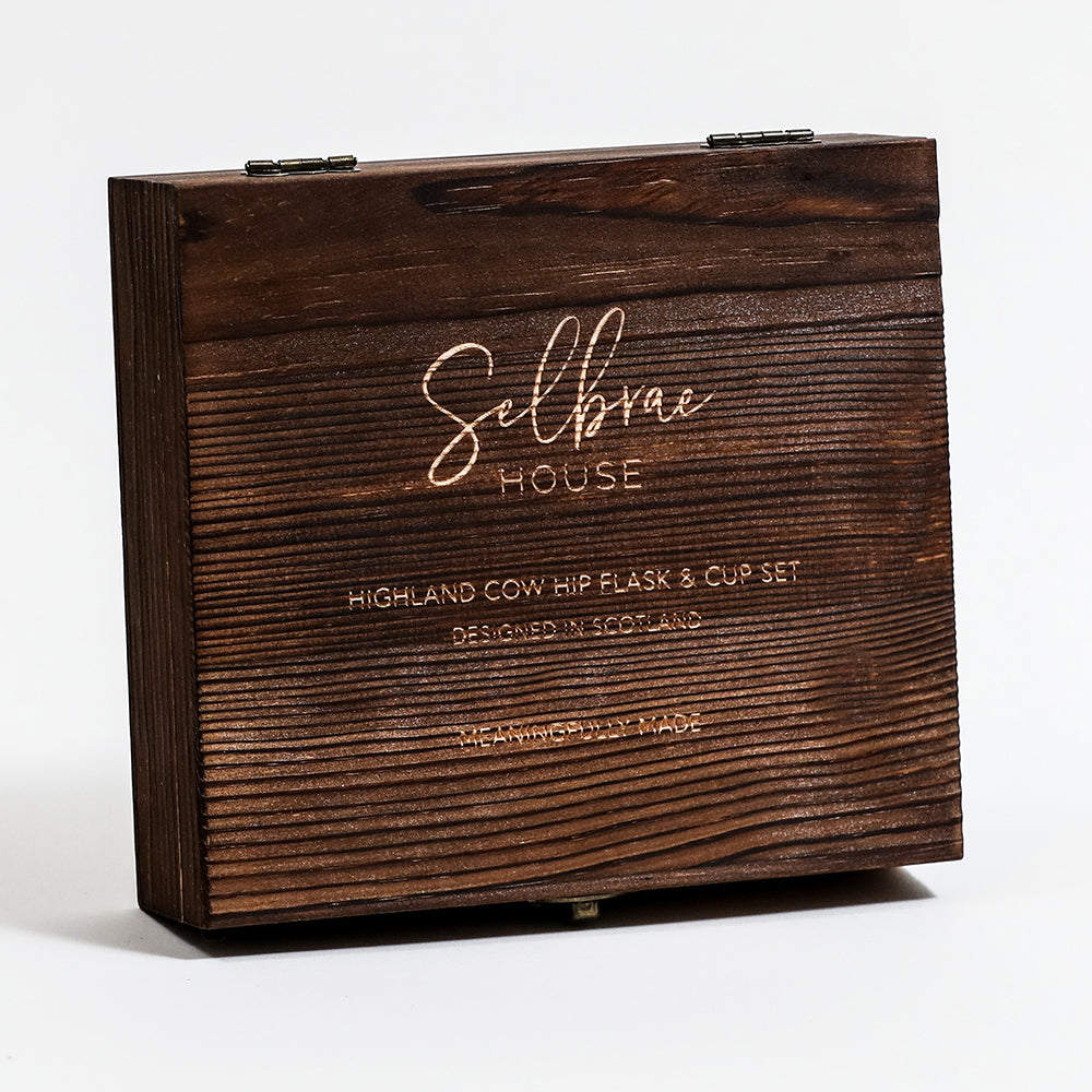 Highland Cow Hip Flask & Cup Set