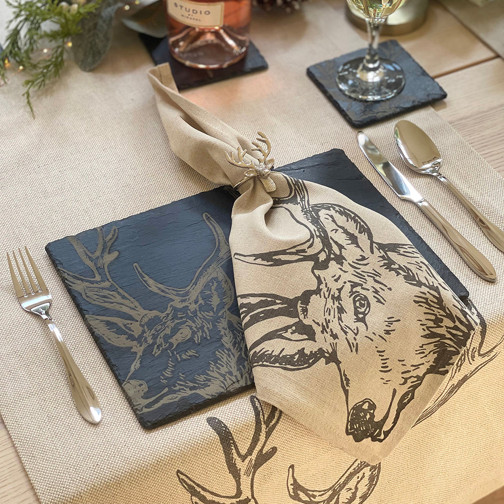 Stag Napkin Rings - Set of 4