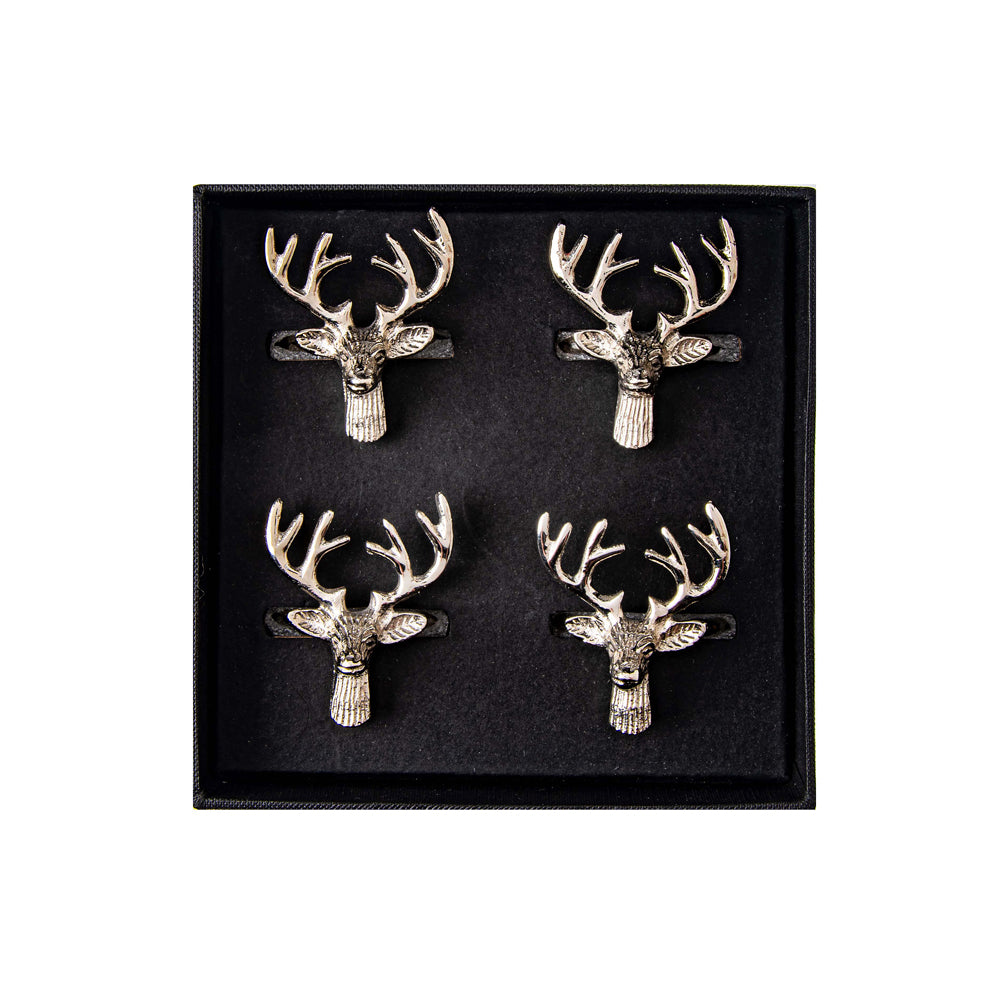 Stag Napkin Rings - Set of 4