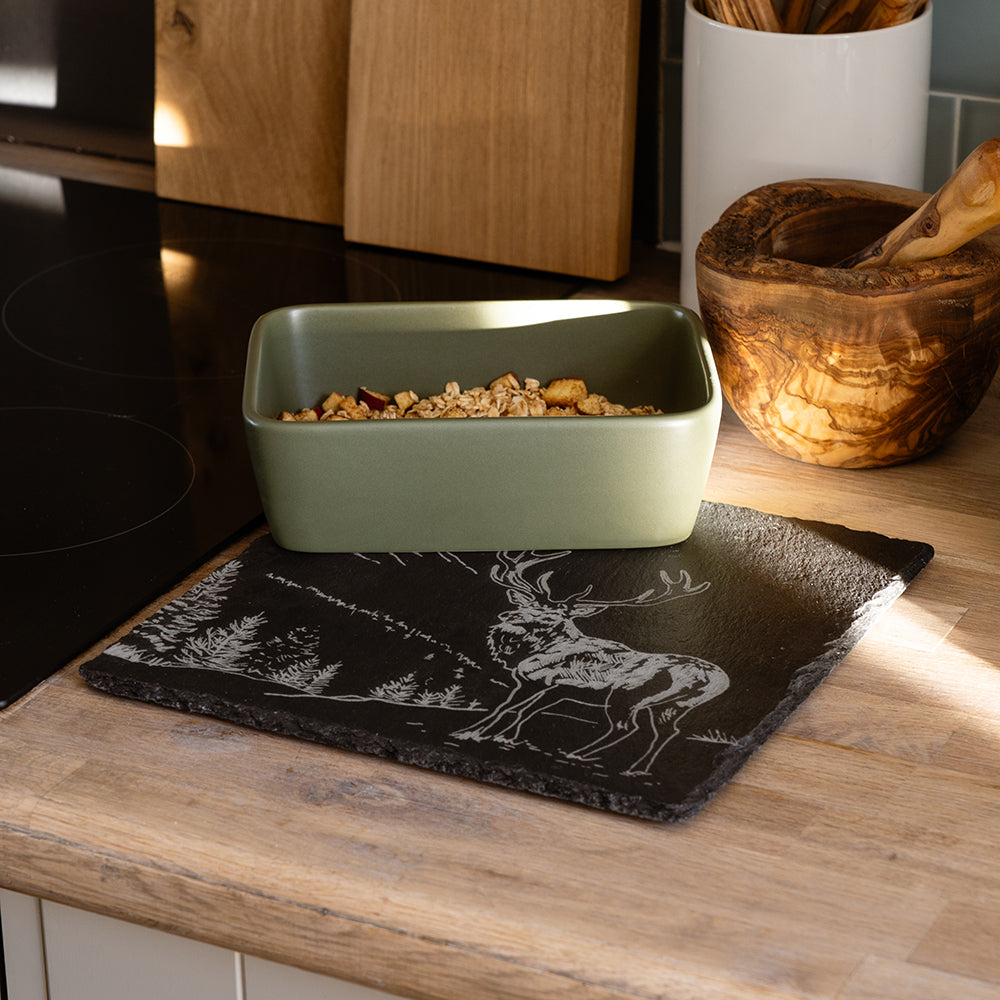 Scenic Stag Slate Pot Stand