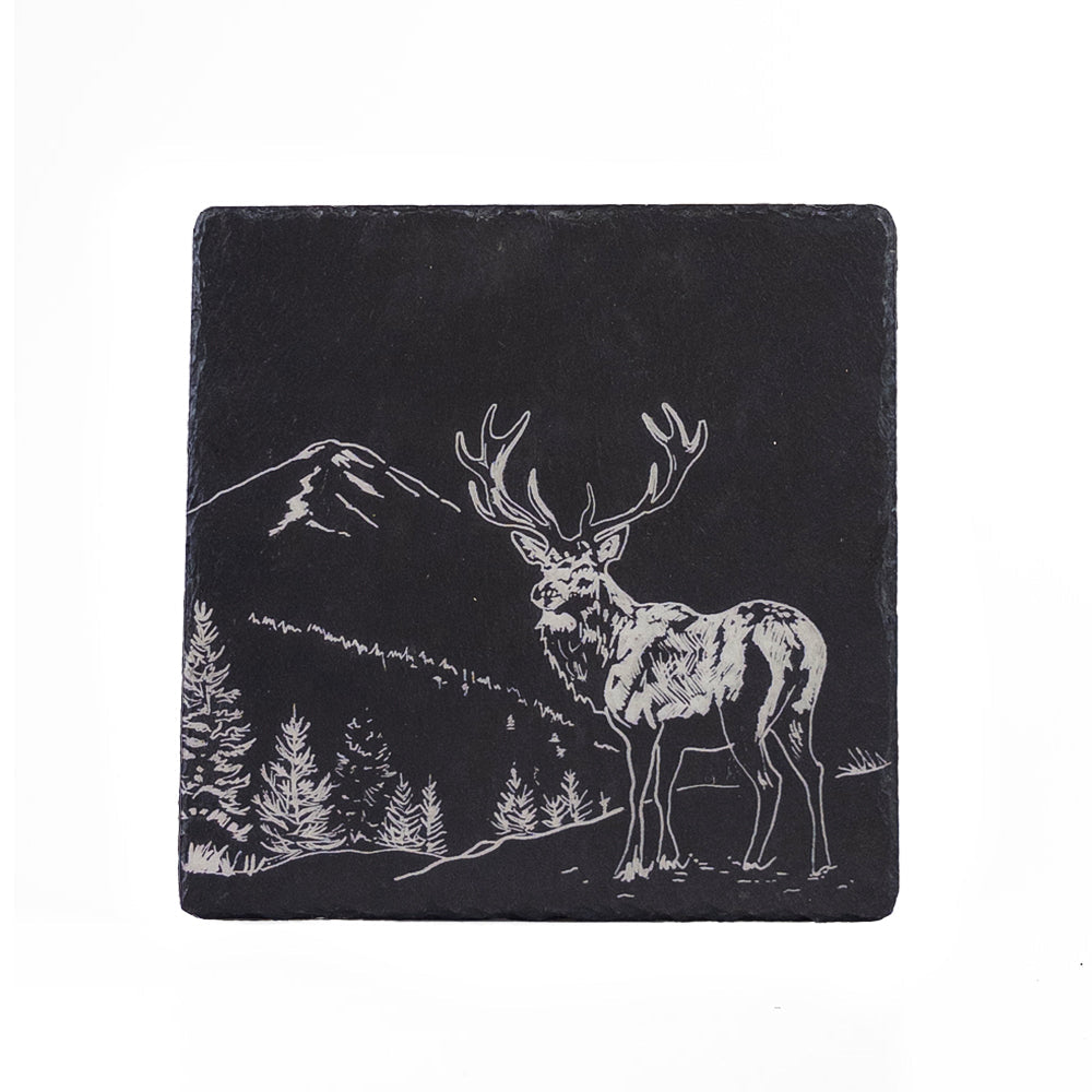 Scenic Stag Slate Pot Stand