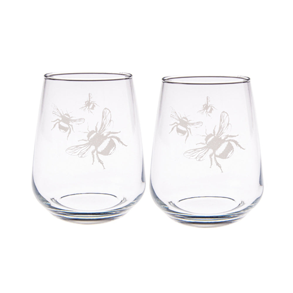 Bee Stemless Glasses - Set of 2