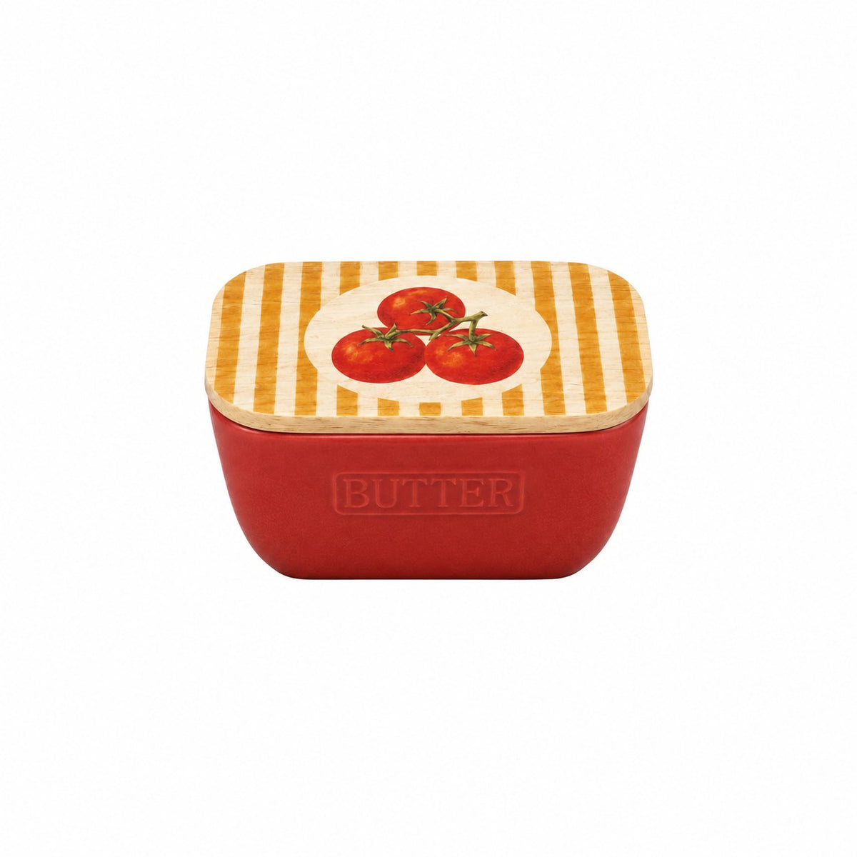Red Butter Dish - Tomatoes
