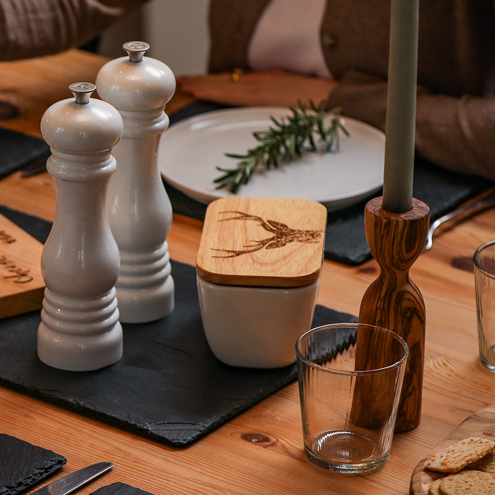 Stag Prince White Butter Dish