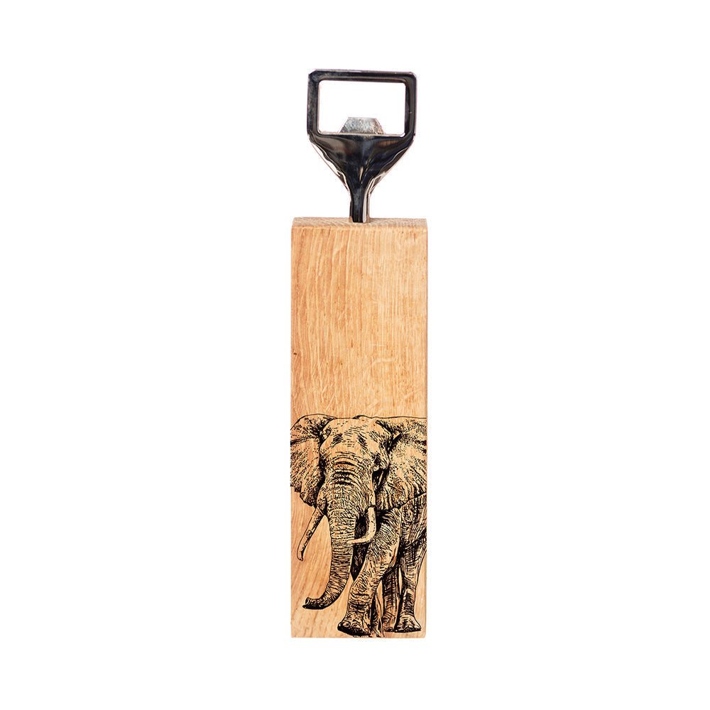 Elephant Oak Bottle Opener