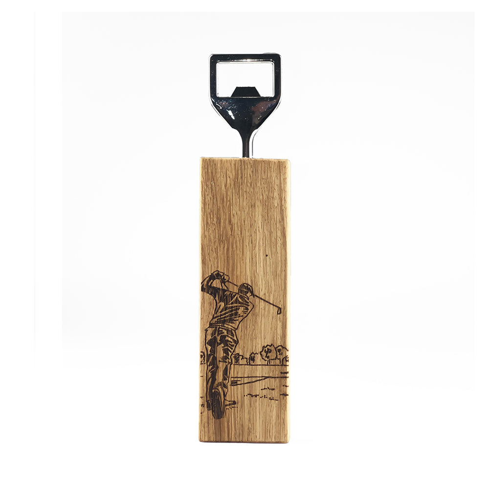 Golf Oak Bottle Opener