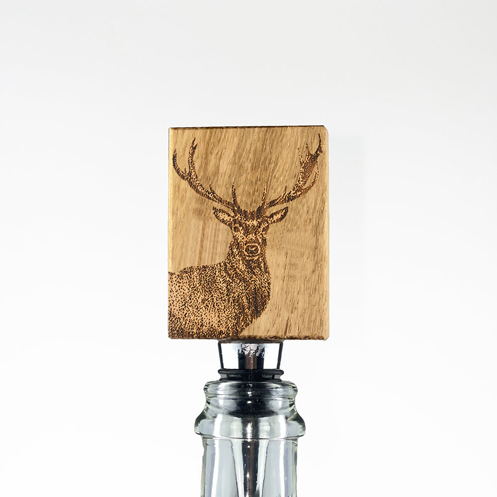 Monarch Stag Oak Bottle Stopper