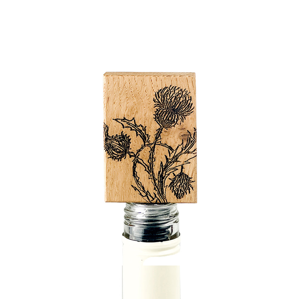 Thistle Trio Oak Bottle Stopper