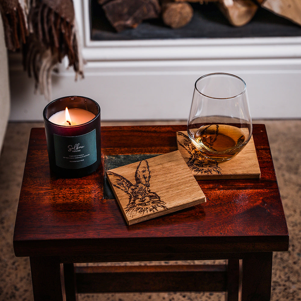 Hare Oak Coasters - Set of 2