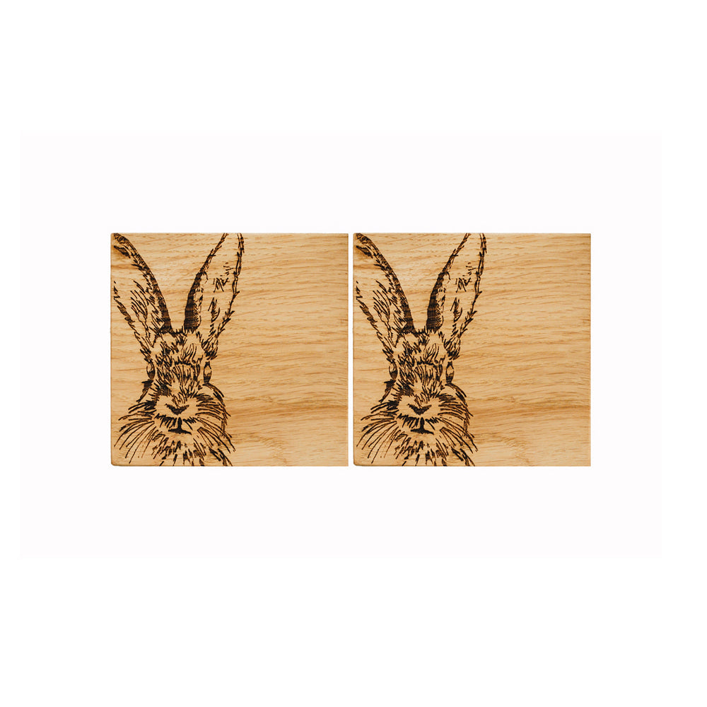 Hare Oak Coasters - Set of 2