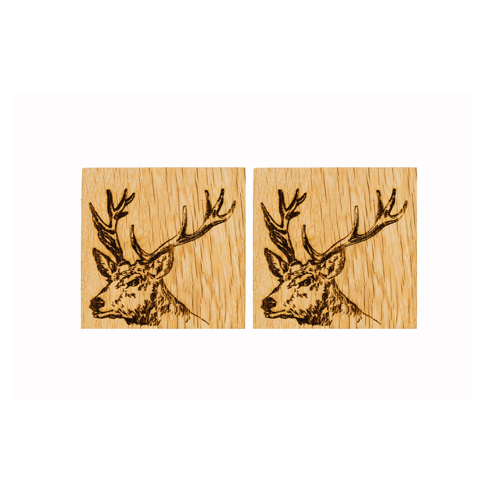 Stag Oak Coasters - Set of 2