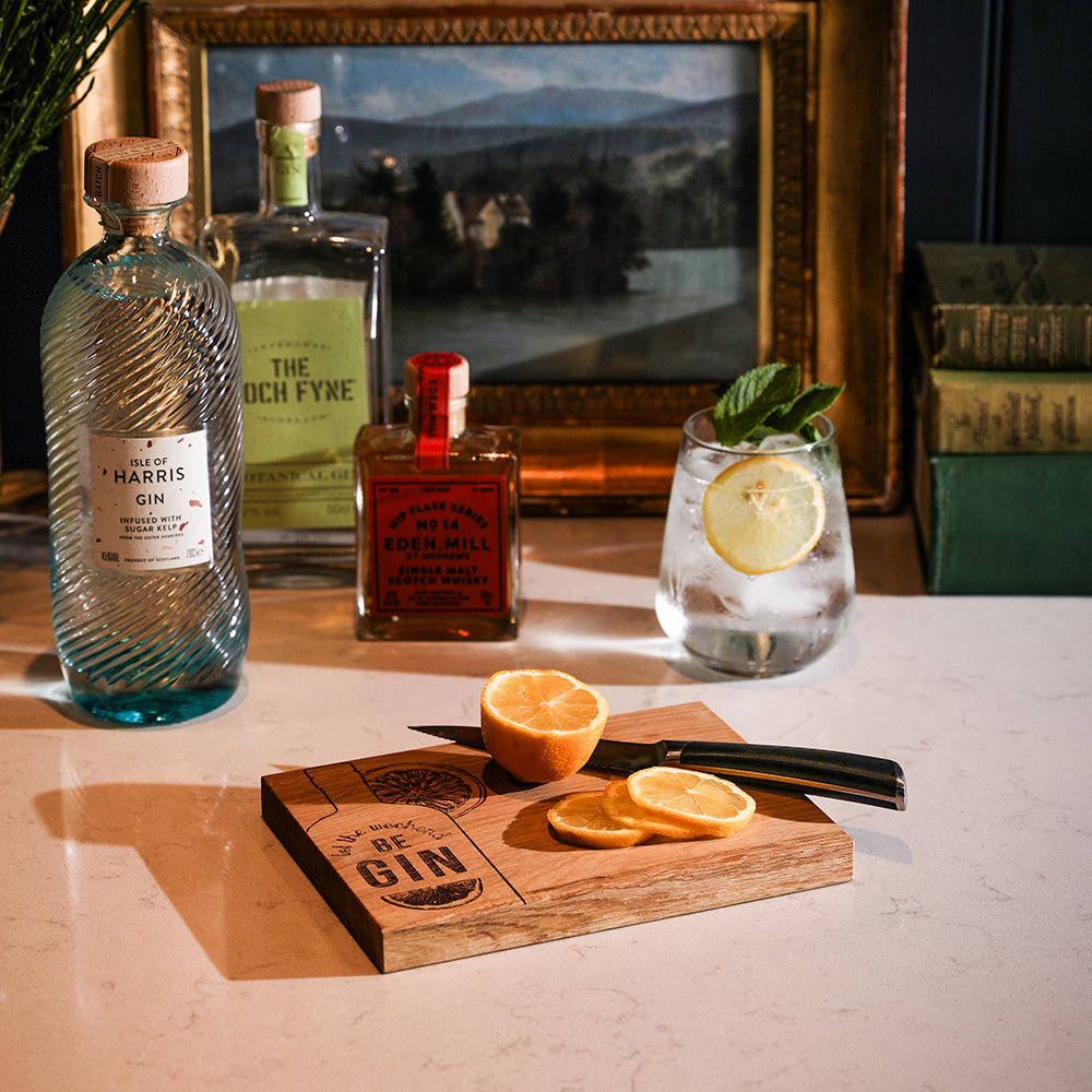 Let the Weekend Be Gin Oak Bar Board