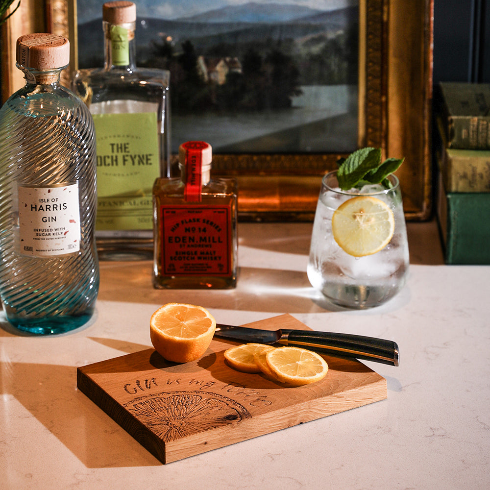 Gin is My Tonic Oak Bar Board
