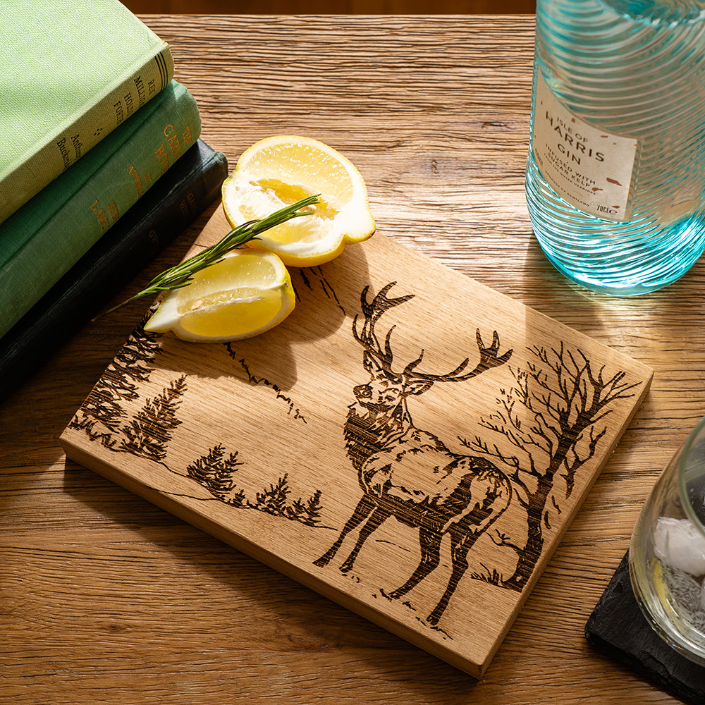 Scenic Stag Oak Bar Board