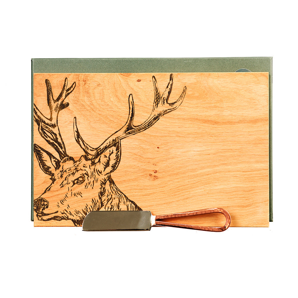 Stag Oak Cheese Board & Knife Set