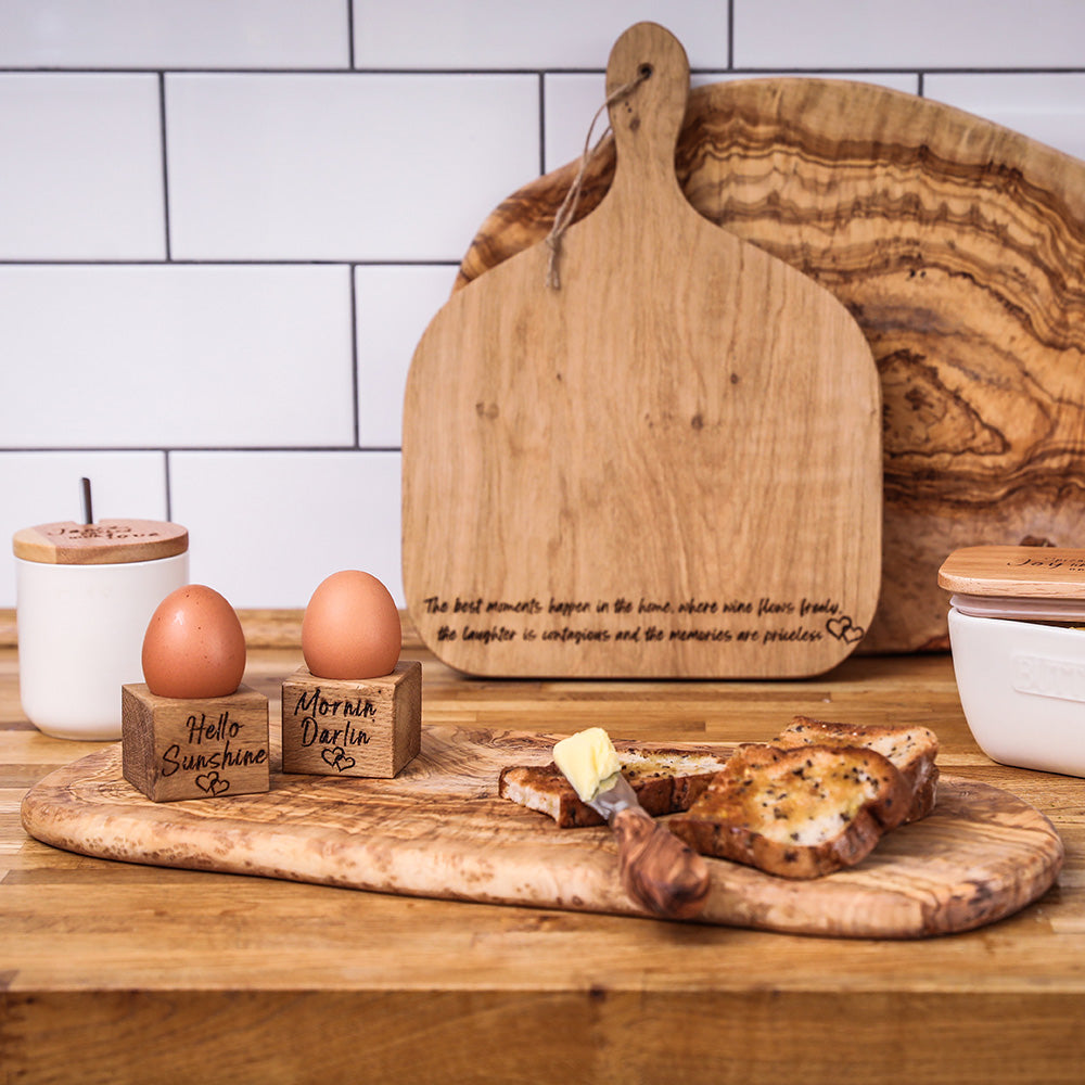 Hello, Mornin Oak Egg Cups - Set of 2